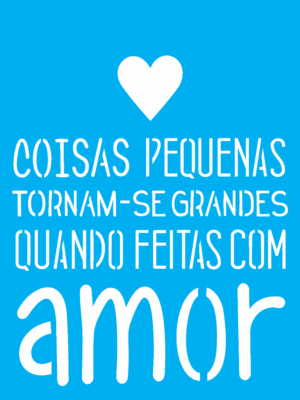 Stencil OPA 1754 - Frase com Amor - 15 x 20cm