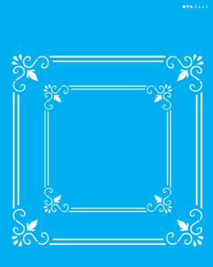 Stencil OPA 2465 - Moldura Quadrada Dupla - 20 x 25cm