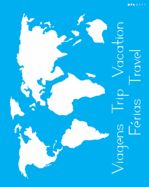 Stencil OPA 2511 - Mapa - 20 x 25cm