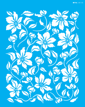 Stencil OPA 2853 - Estamparia Flores do Campo II - 20 x 25cm