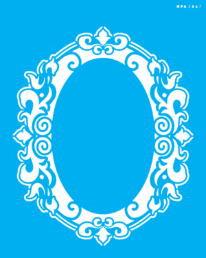 Stencil OPA 2867 - Moldura Arabescos I - 20 x 25cm