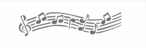 Stencil OPA 0040 - Notas Musicais I - 10 x 30cm