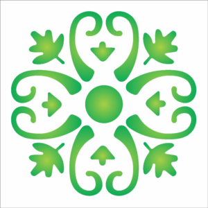 Stencil OPA 0144 - Arabesco Folhas - 10 x 10cm