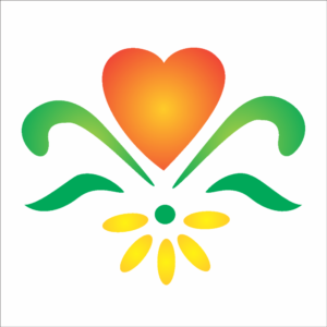 Stencil OPA 0159 - Coração Flor - 10 x 10cm