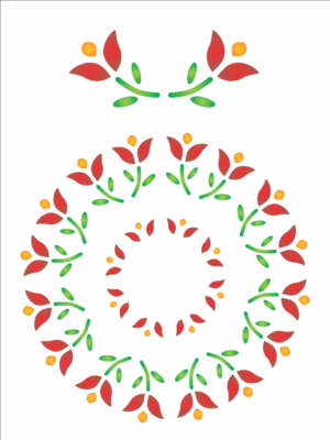 Stencil OPA 0169 - Mandala Flores I - 15 x 20cm