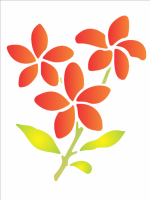 Stencil OPA 0171 - Flor III - 15 x 20cm