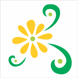 Stencil OPA 0215 - Flor Estilizada II - 10 x 10cm