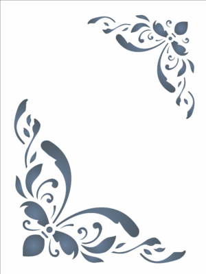 Stencil OPA 0232 - Cantoneira Imperial - 15 x 20cm