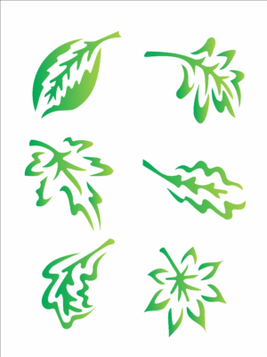 Stencil OPA 0233 - Folhas - 15 x 20cm