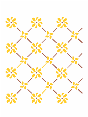 Stencil OPA 0244 - Cerca Flores - 15 x 20cm