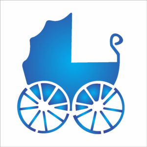 Stencil OPA 0292 - Infantil Carrinho de Bebê - 10 x 10cm