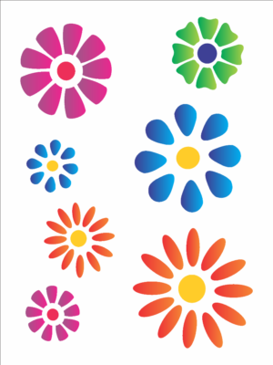 Stencil OPA 0298 - Flores Diversas - 15 x 20cm