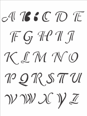 Stencil OPA 0299 - Alfabeto Clássico 1,85Cm - 15 x 20cm