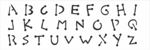 Stencil OPA 0300 - Alfabeto Infantil 2,10Cm - 10 x 30cm