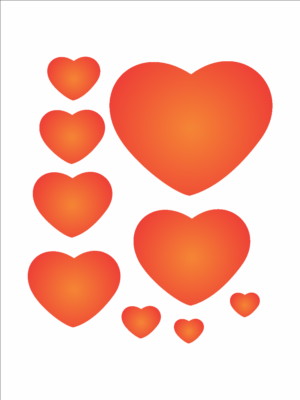 Stencil OPA 0379 - Coracões Patchwork - 15 x 20cm