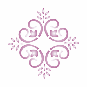 Stencil OPA 0465 - Medalhão Tulipa - 10 x 10cm