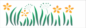 Stencil OPA 0739 - Jardim - 10 x 30cm