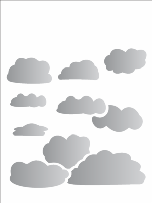 Stencil OPA 0746 - Nuvens - 15 x 20cm