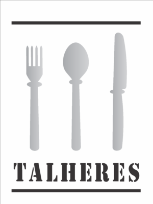 Stencil OPA 0751 - Talheres - 15 x 20cm