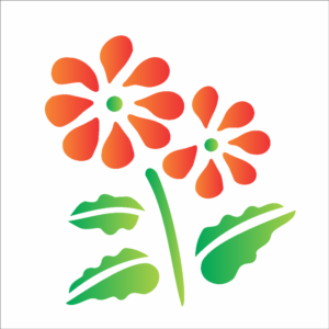 Stencil OPA 0778 - Flores II - 10 x 10cm