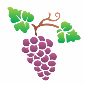 Stencil OPA 0787 - Feirinha Frutas Uvas - 10 x 10cm