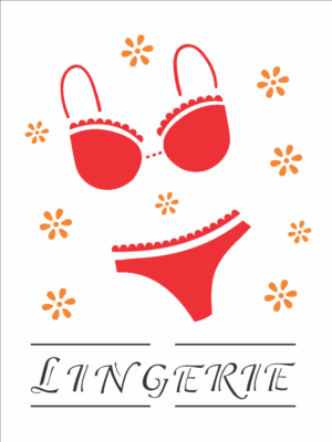 Stencil OPA 0920 - Lingerie - 15 x 20cm