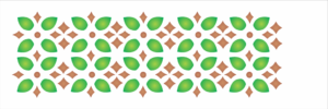 Stencil OPA 0963 - Border Quatro Folhas - 10 x 30cm