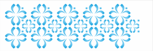 Stencil OPA 0965 - Flores Quatro Pontas - 10 x 30cm