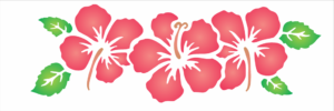 Stencil OPA 0968 - Flores Hibisco II - 10 x 30cm