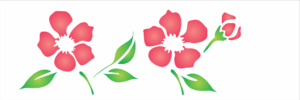 Stencil OPA 0969 - Flores Peônia Chinesa - 10 x 30cm