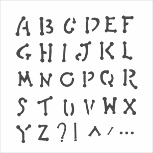 Stencil OPA 0973 - Alfabeto I 1,80Cm - 14 x 14cm