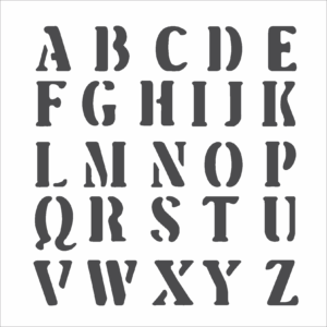 Stencil OPA 0975 - Alfabeto III 1,95Cm - 14 x 14cm
