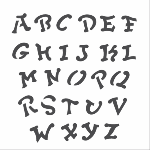 Stencil OPA 0976 - Alfabeto IV 1,90Cm - 14 x 14cm