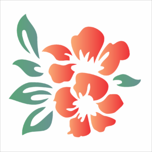 Stencil OPA 0989 - Flor Hibisco - 14 x 14cm
