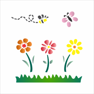 Stencil OPA 0991 - Jardim - 14 x 14cm