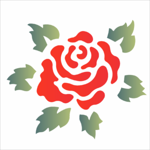 Stencil OPA 0999 - Flor Rosa - 14 x 14cm