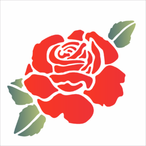 Stencil OPA 1000 - Flor Rosa II - 14 x 14cm