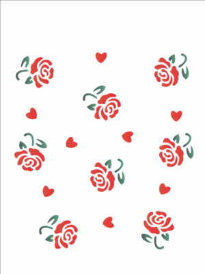Stencil OPA 1008 - Estamparia Rosas - 15 x 20cm