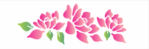 Stencil OPA 1033 - Flores Magnólias - 10 x 30cm