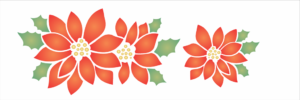 Stencil OPA 1112 - Flor Natalina - 10 x 30cm