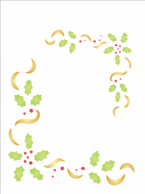 Stencil OPA 1114 - Cantoneira de Natal - 15 x 20cm