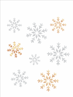 Stencil OPA 1115 - Flocos de Neve - 15 x 20cm