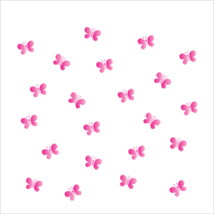 Stencil OPA 1137 - Micro Borboletas - 14 x 14cm