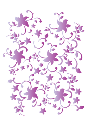 Stencil OPA 1146 - Estamparia Flor de Bico - 15 x 20cm