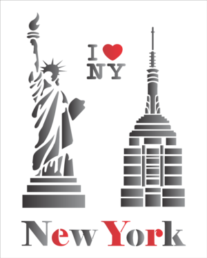 Stencil OPA 1162 - Cidades New York - 20 x 25cm
