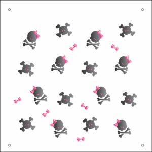 Stencil OPA 1171 - Micro Caveiras - 14X14cm Duplo