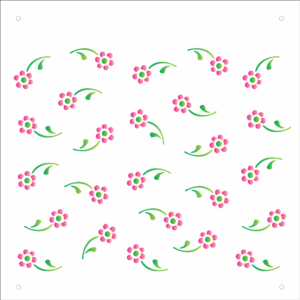 Stencil OPA 1173 - Micro Florezinhas - 14x14cm Duplo
