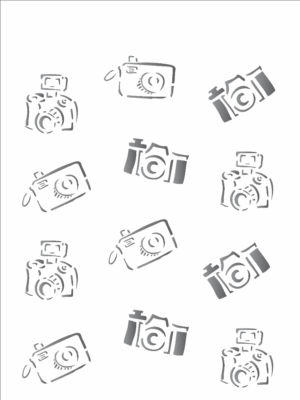 Stencil OPA 1211 - Câmeras de Foto - 15 x 20cm