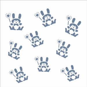 Stencil OPA 1298 - Micro Coelhos  - 14 x 14cm