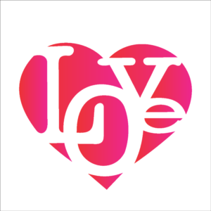 Stencil OPA 1309 - Love - 10 x 10cm